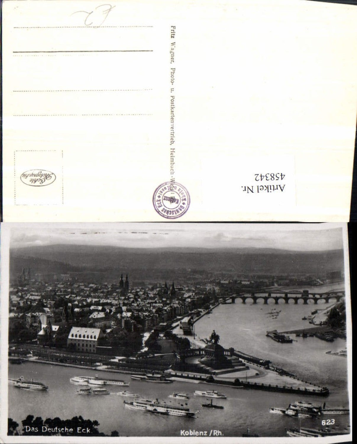 458342,Koblenz am Rhein Totale Deutsches Eck Dampfer