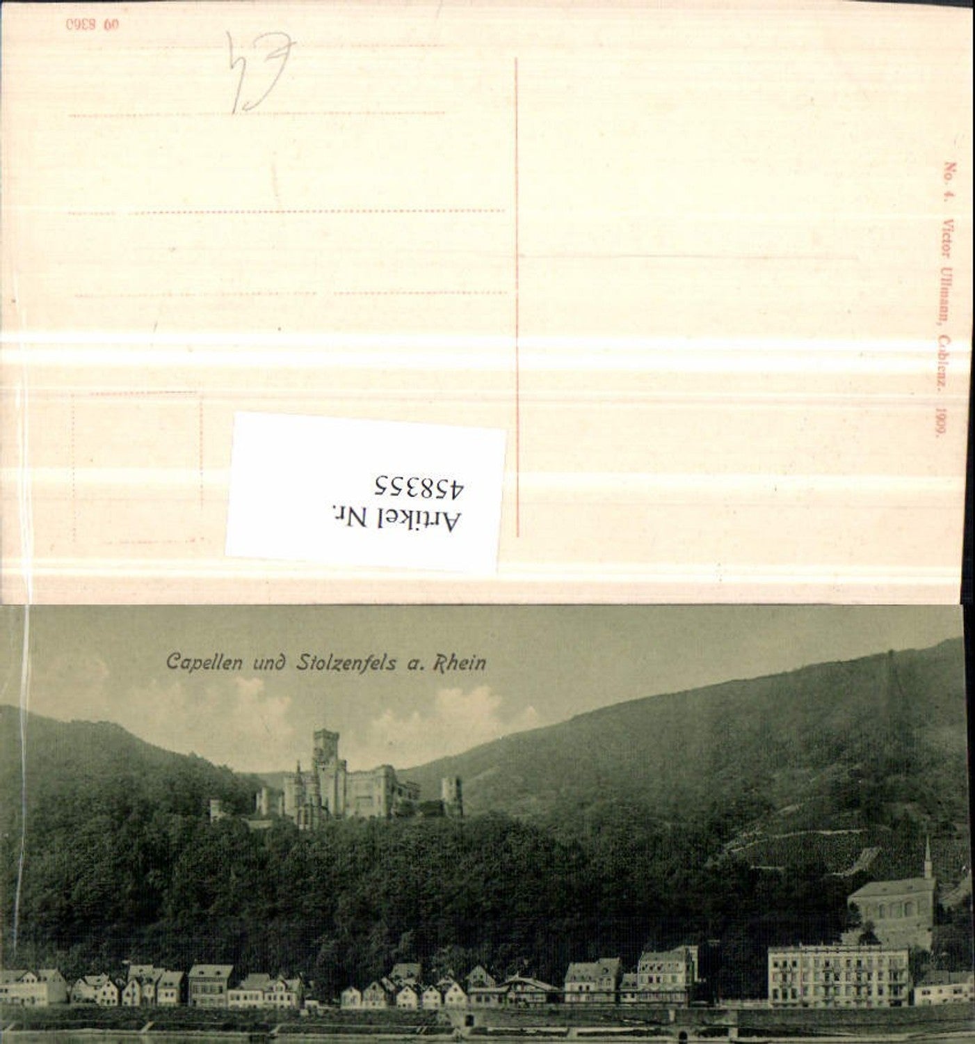 458355,Koblenz Capellen u. Schloss Stolzenfels am Rhein