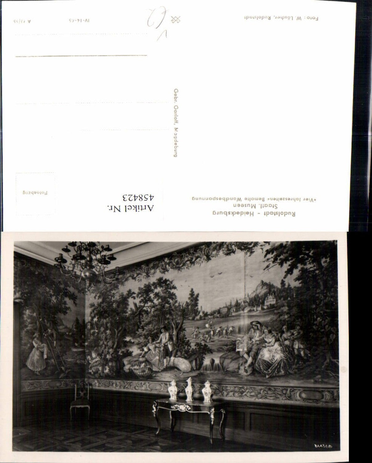 458423, Rudolstadt Heidecksburg mural 4 seasons pub photo W. Löscher