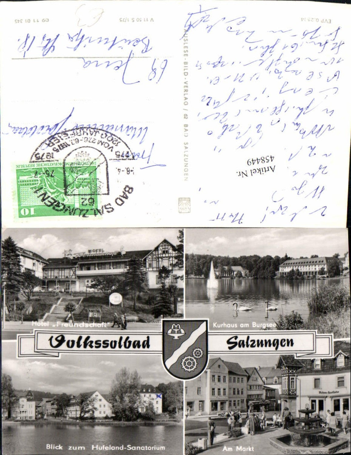 458449,Bad Salzungen Kurhaus Hotel Markt Mehrbildkarte