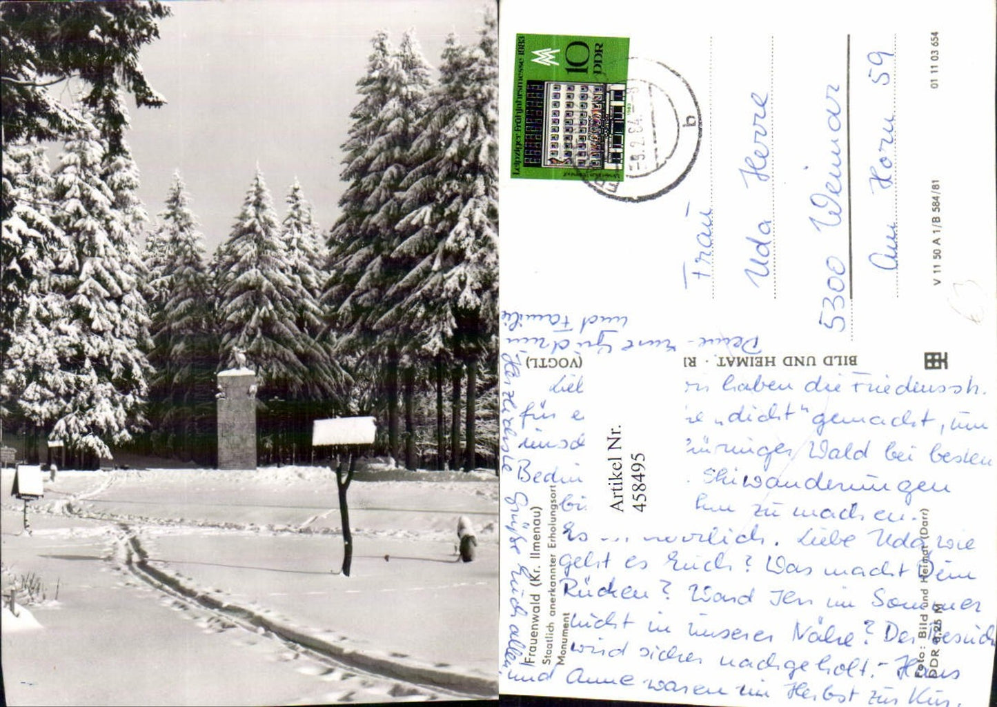 458495, Frauenwald am Rennsteig Monument Winterbild