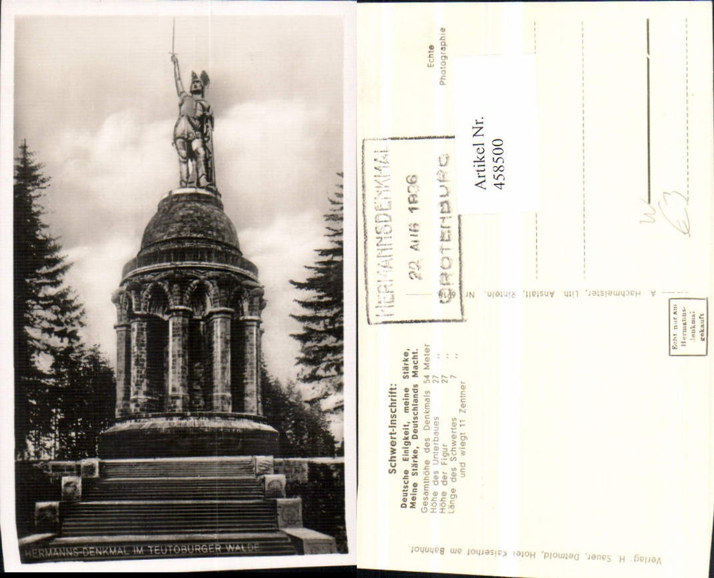 458500,Hermanns-Denkmal im Teutoburger Wald b. Detmold