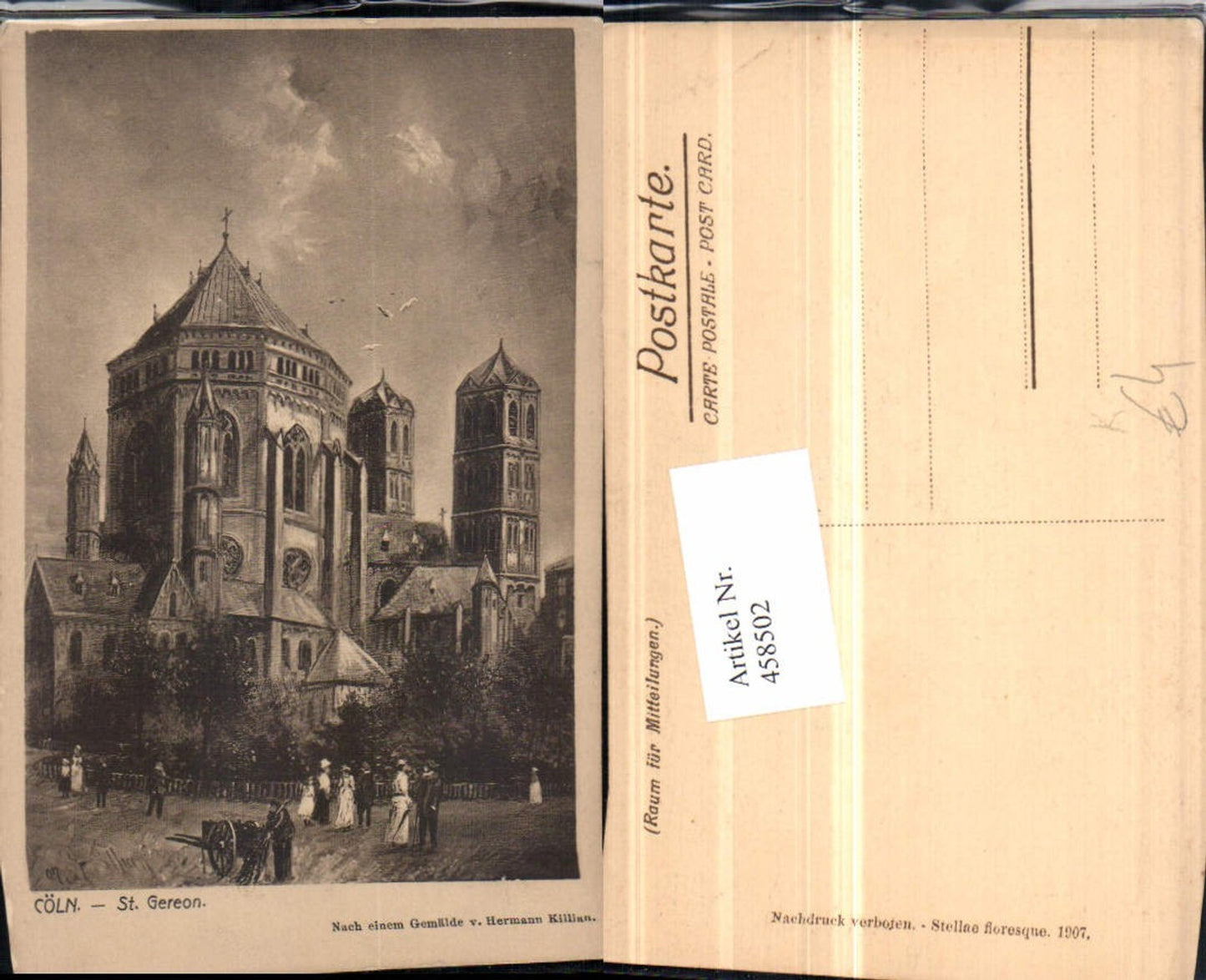 458502,Künstler AK Hermann Killian Köln Cöln St. Gereon Kirche
