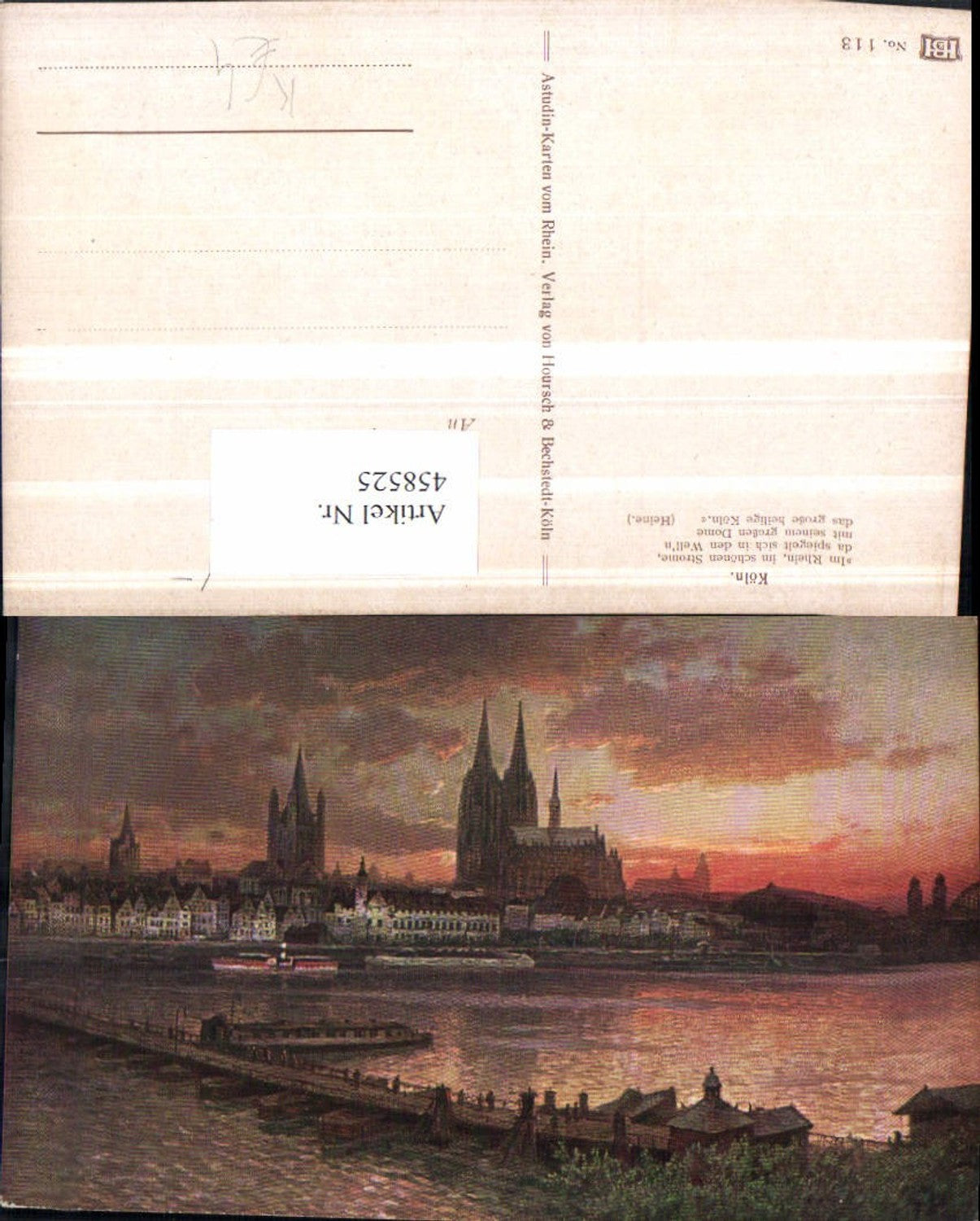 458525,Künstler AK N. Astudin Köln am Rhein Teilansicht Dom