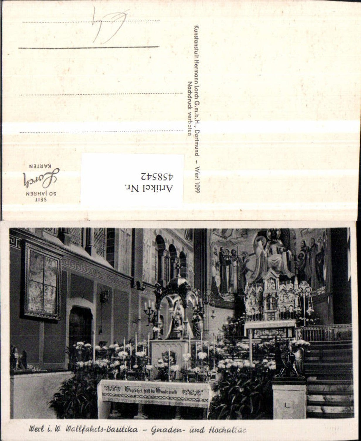 458542,Werl Basilika Kirche Gnaden- u. Hochaltar