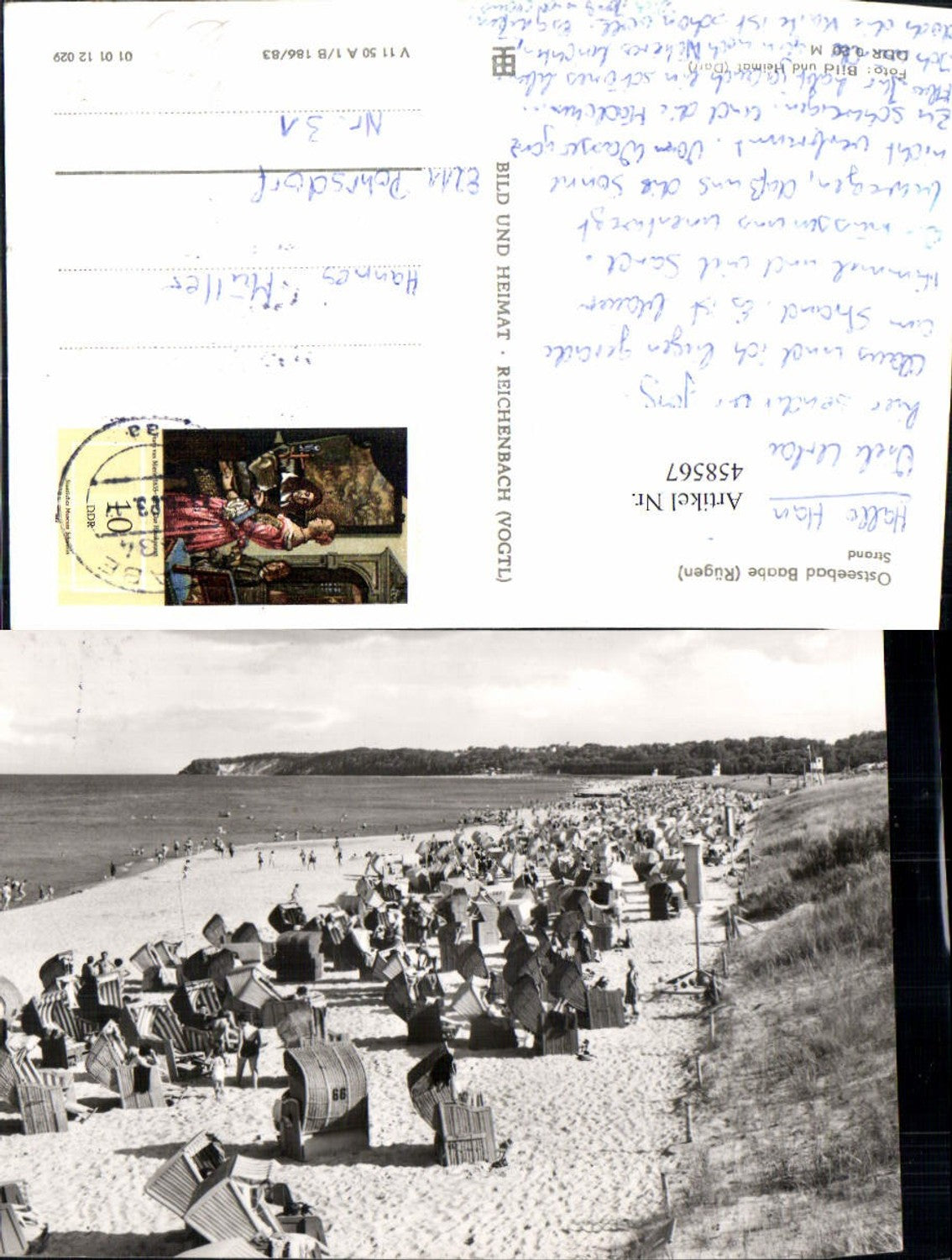 458567,Ostseebad Baabe auf Rügen Strand Strandleben pub VEB