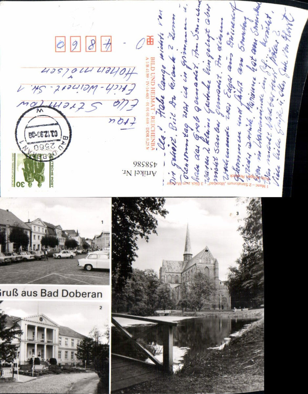 458586,Bad Doberan Markt Sanatorium Münster Mehrbildkarte pub VEB