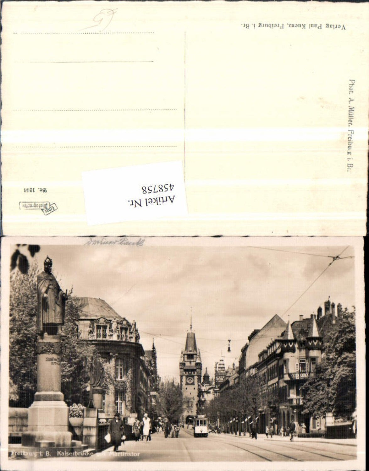 458758,Freiburg im Breisgau Kaiserbrücke Martinstor Straßenbahn