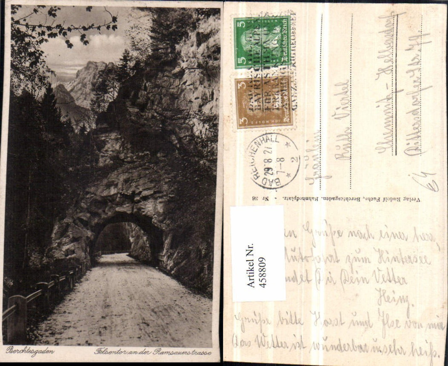 458809,Berchtesgaden Felsentor an d. Ramsauerstraße