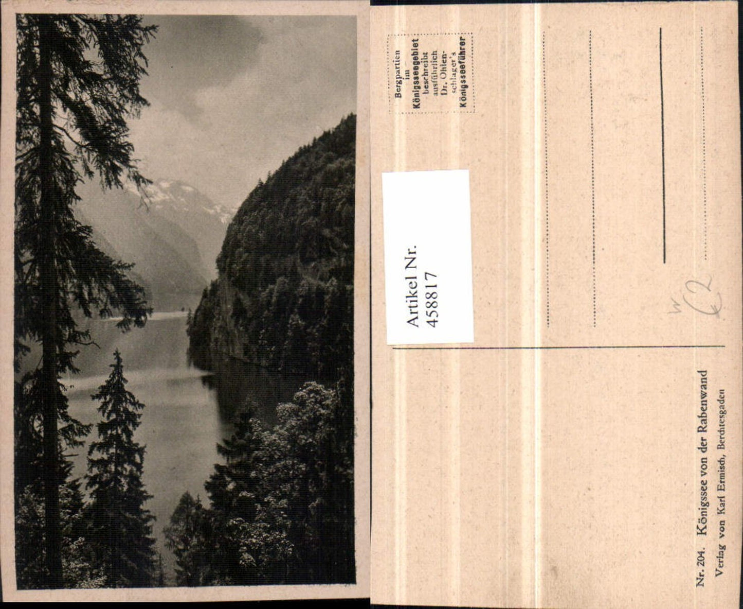 458817,Königssee See b. Schönau von d. Rabenwand