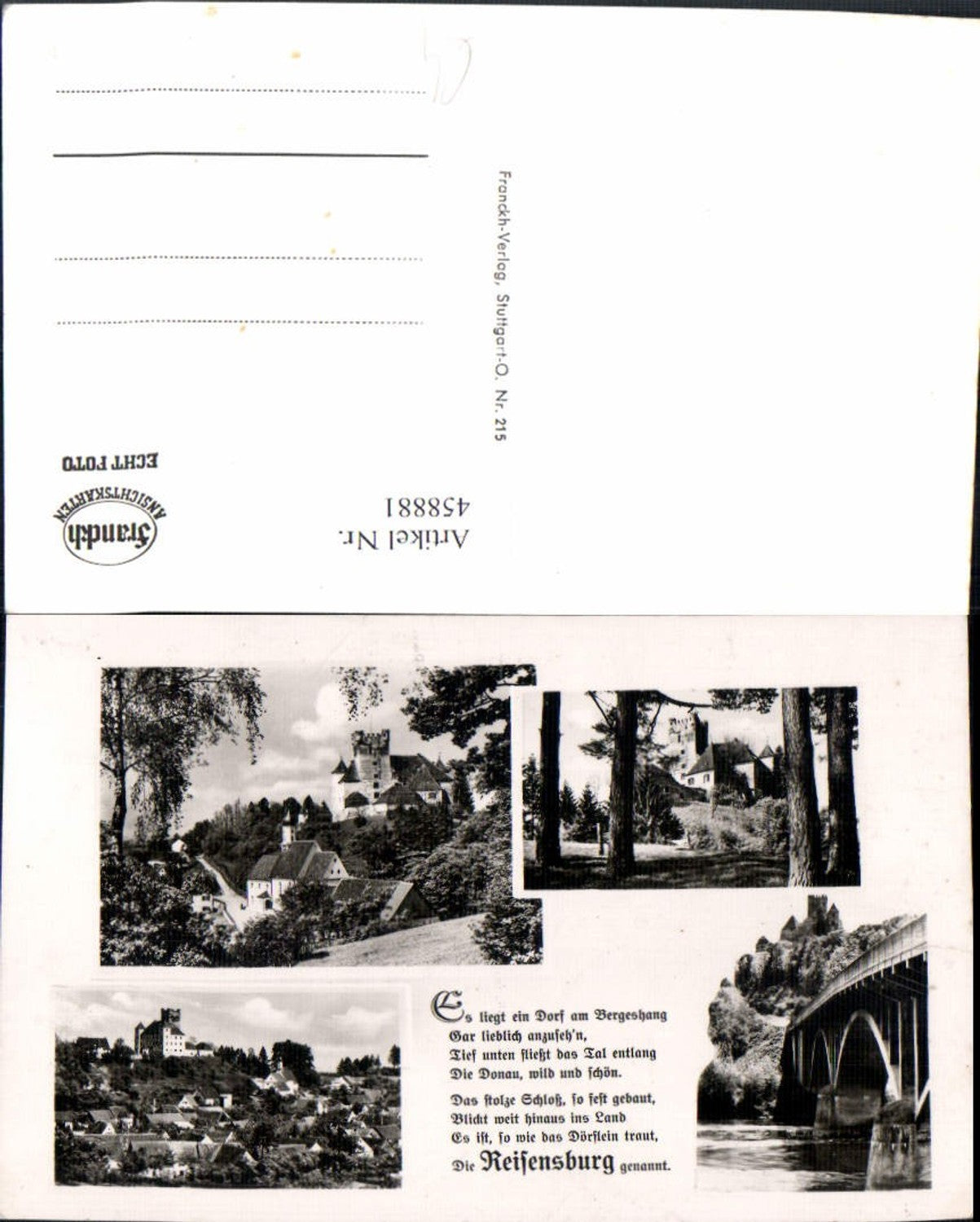 458881,Reisensburg Schloss b. Günzburg Brücke Mehrbildkarte