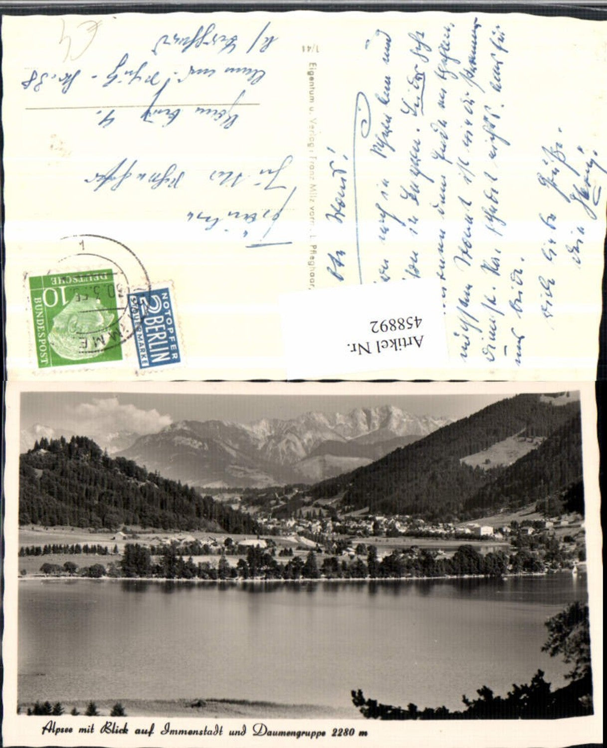 458892,Alpsee See m. Blick auf Immenstadt Bergkulisse