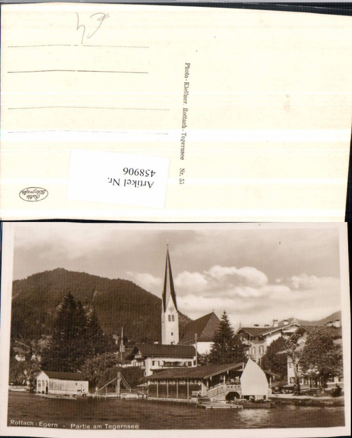 458906,Rottach-Egern Partie am Tegernsee Kirche