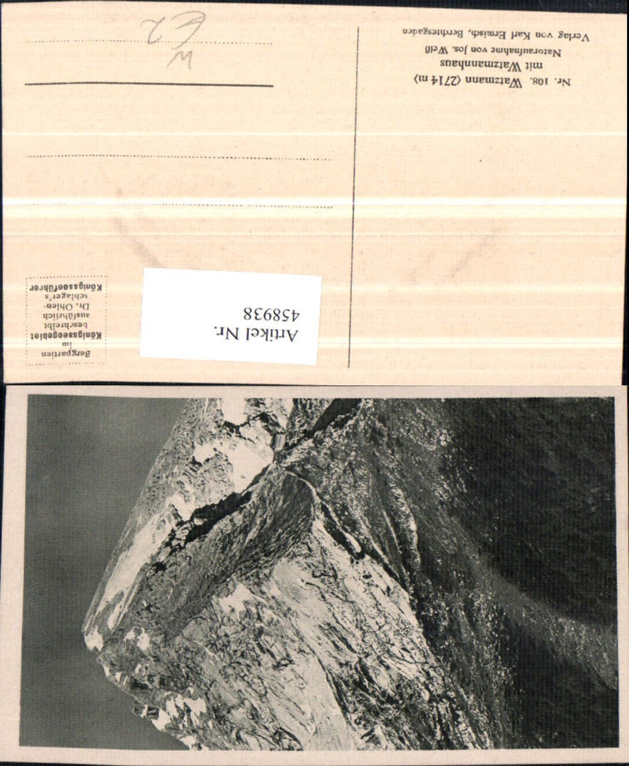 458938,Watzmann m. Watzmannhaus b. Berchtesgaden Bergkulisse
