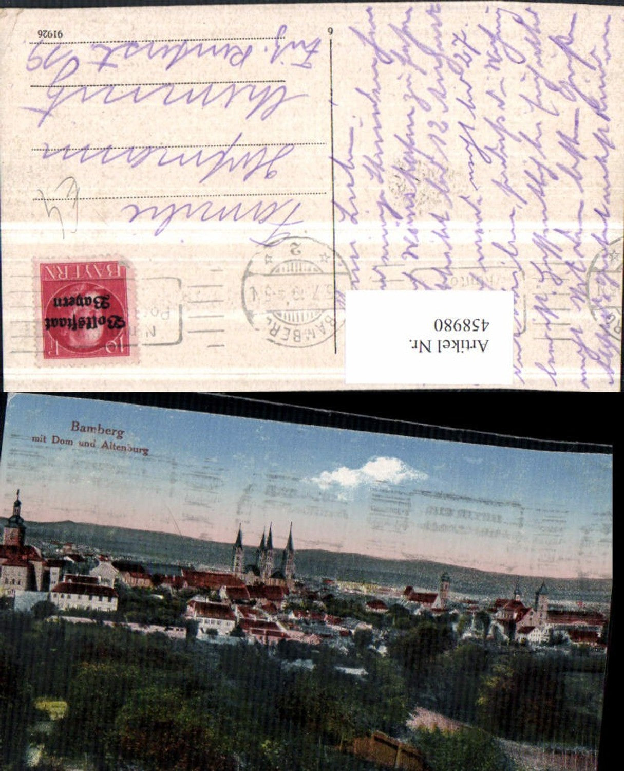 458980,Bamberg Totale m. Dom u. Altenburg