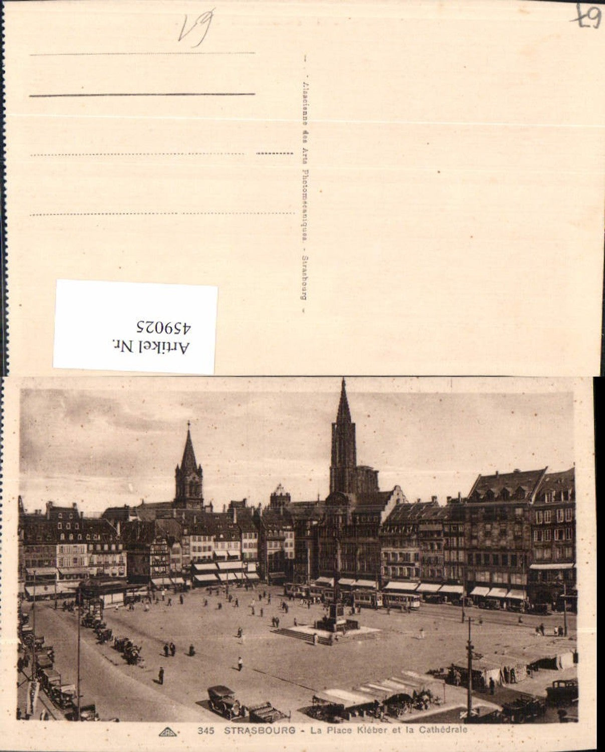 459025,Elsass Bas-Rhin Straßburg Strasbourg La Place Kleber et la Cathedrale