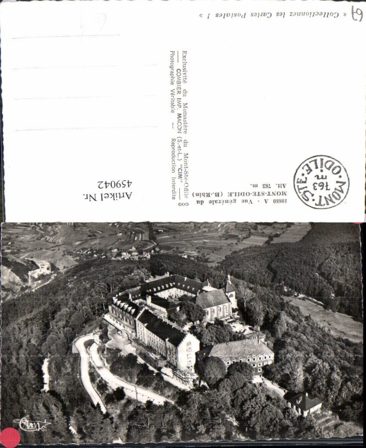 459042,Elsass Bas-Rhin Mont-Ste-Odile Vue generale Kloster