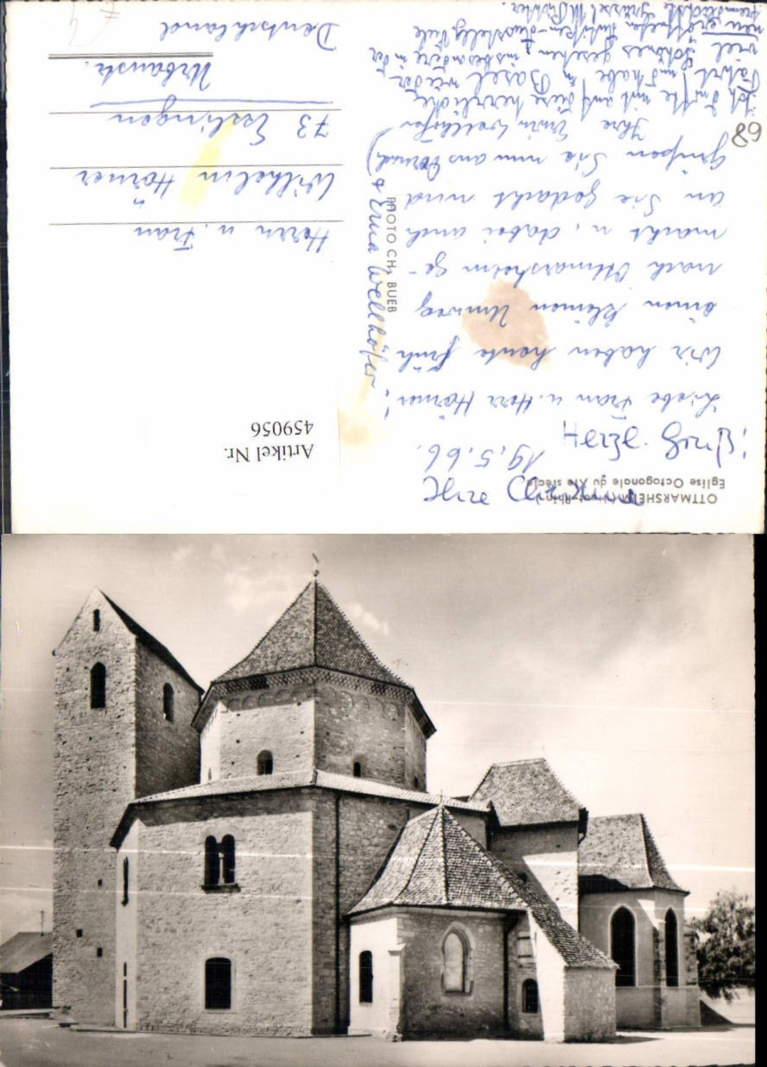 459056,Elsass Haut-Rhin Ottmarsheim Eglise Octogonale