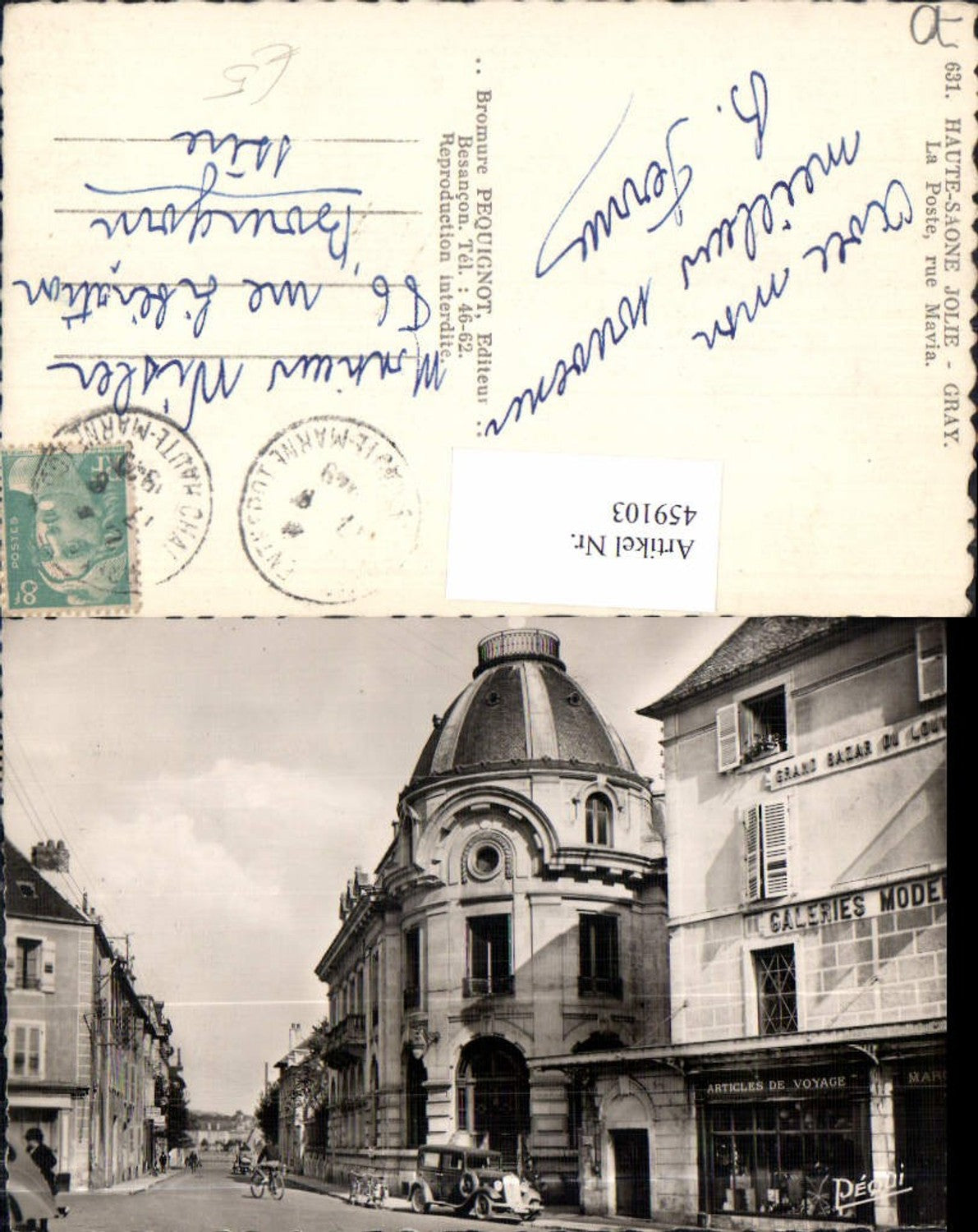 459103,Franche-Comte Haute-Saone Jolie Gray La Poste Rue Mavia