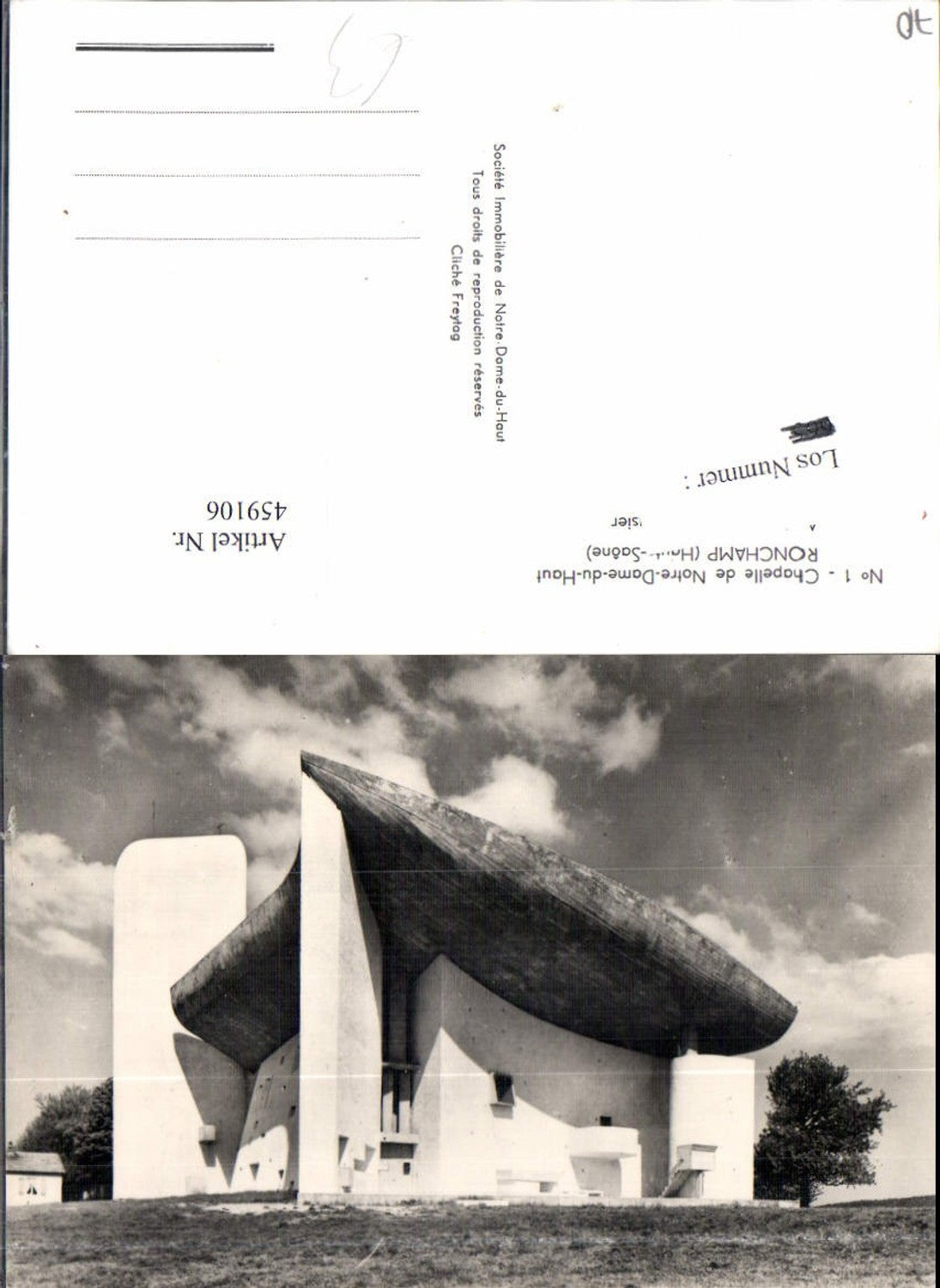 459106,Franche-Comte Haute-Saone Ronchamp Chapelle de Notre-Dame du Haut Kirche