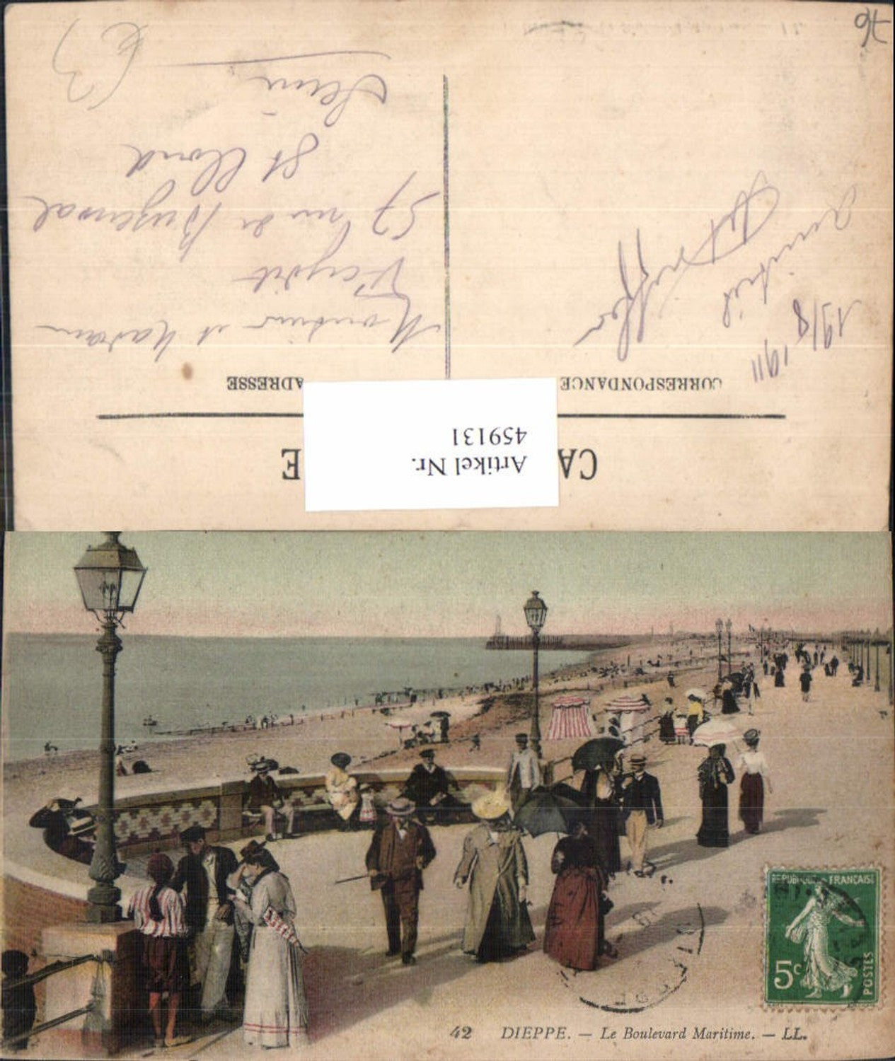 459131,Haute-Normandie Seine-Maritime Dieppe Le Boulevard Maritime Strandpromenade