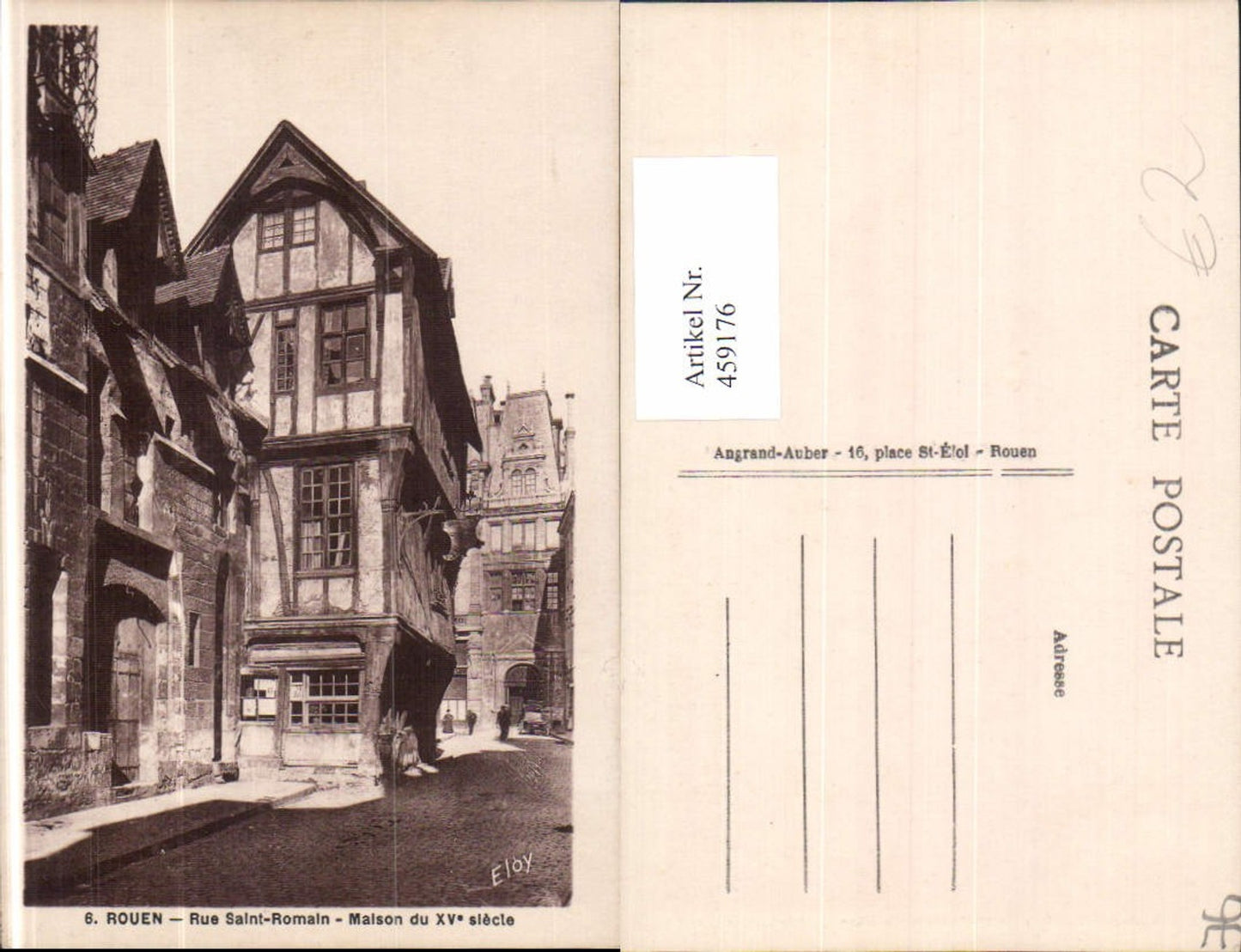 459176,Haute-Normandie Seine-Maritime Rouen Rue Saint-Romain Maison du XV Siecle