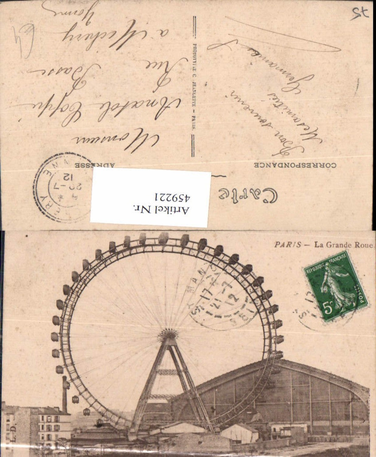 459221,Ile-de France Paris La Grande Roue Riesenrad
