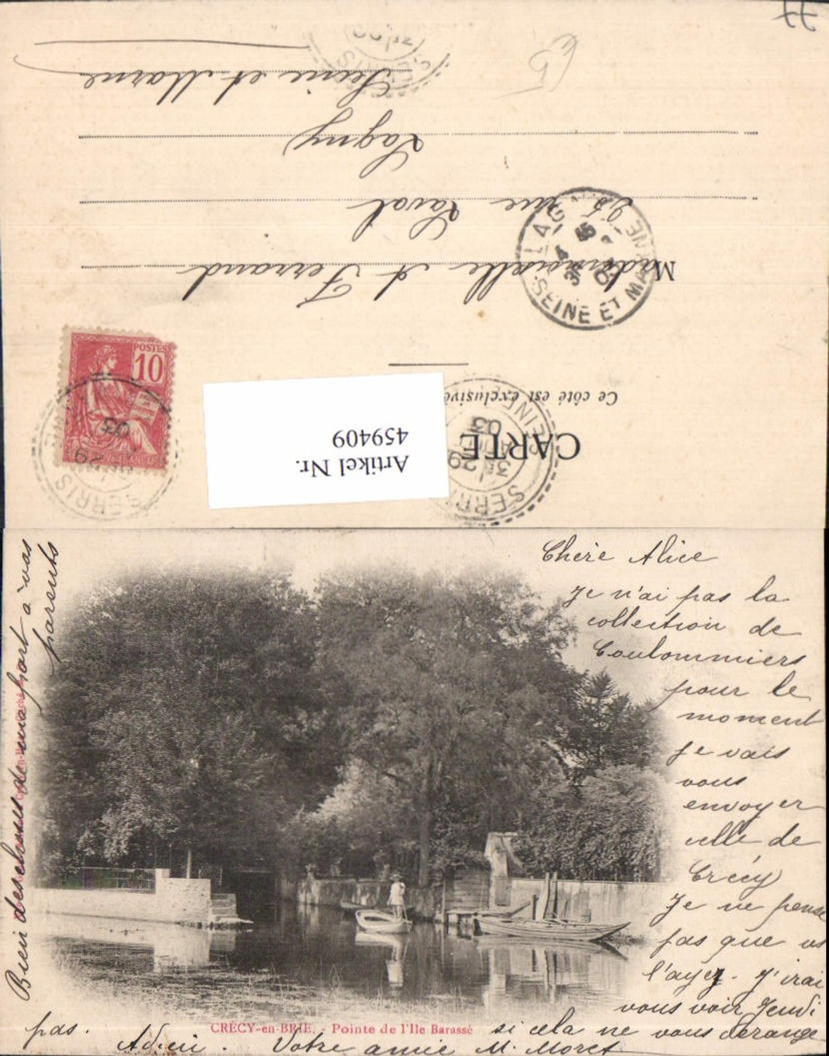 459409,Ile-de-France Seine-et-Marne Crecy-en-Brie Pointe de Ille Barasse Ruderboot Boot