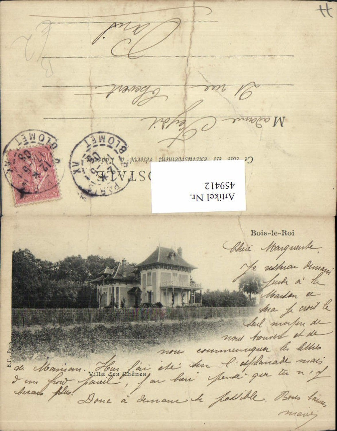 459412,Ile-de-France Seine-et-Marne Bois-le-Roi Villa des Chenes