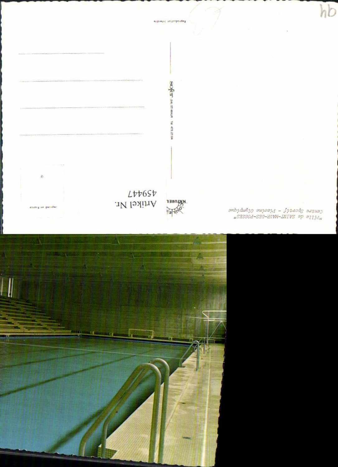 459447,Ile-de-France Val-de-Marne Ville de Saint-Maur-Des-Fosses Centre Sportif Schwimmbad