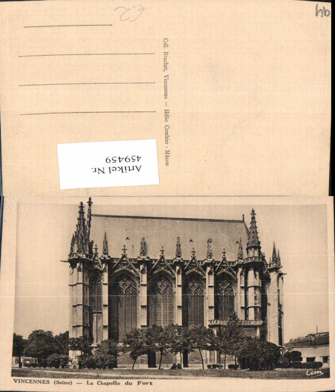 459459,Ile-de-France Val-de-Marne Vincennes La Chapelle du Fort Kirche Kapelle