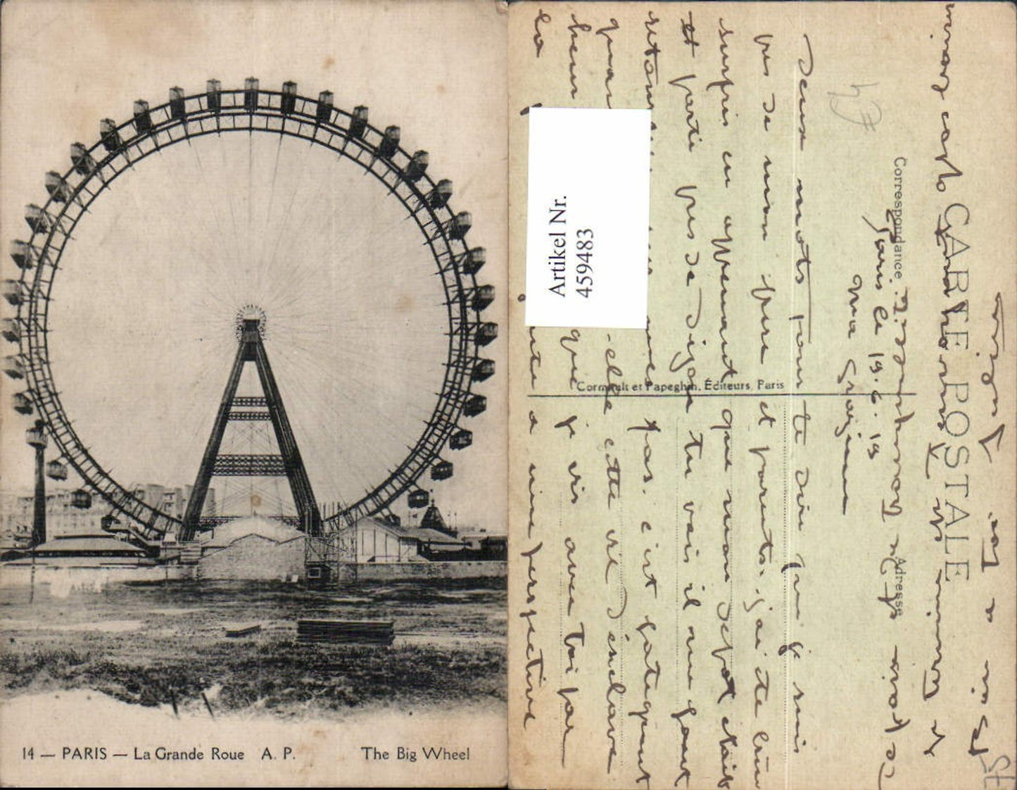 459483,Ile-de-France Paris La Grande Roue Riesenrad The Big Wheel