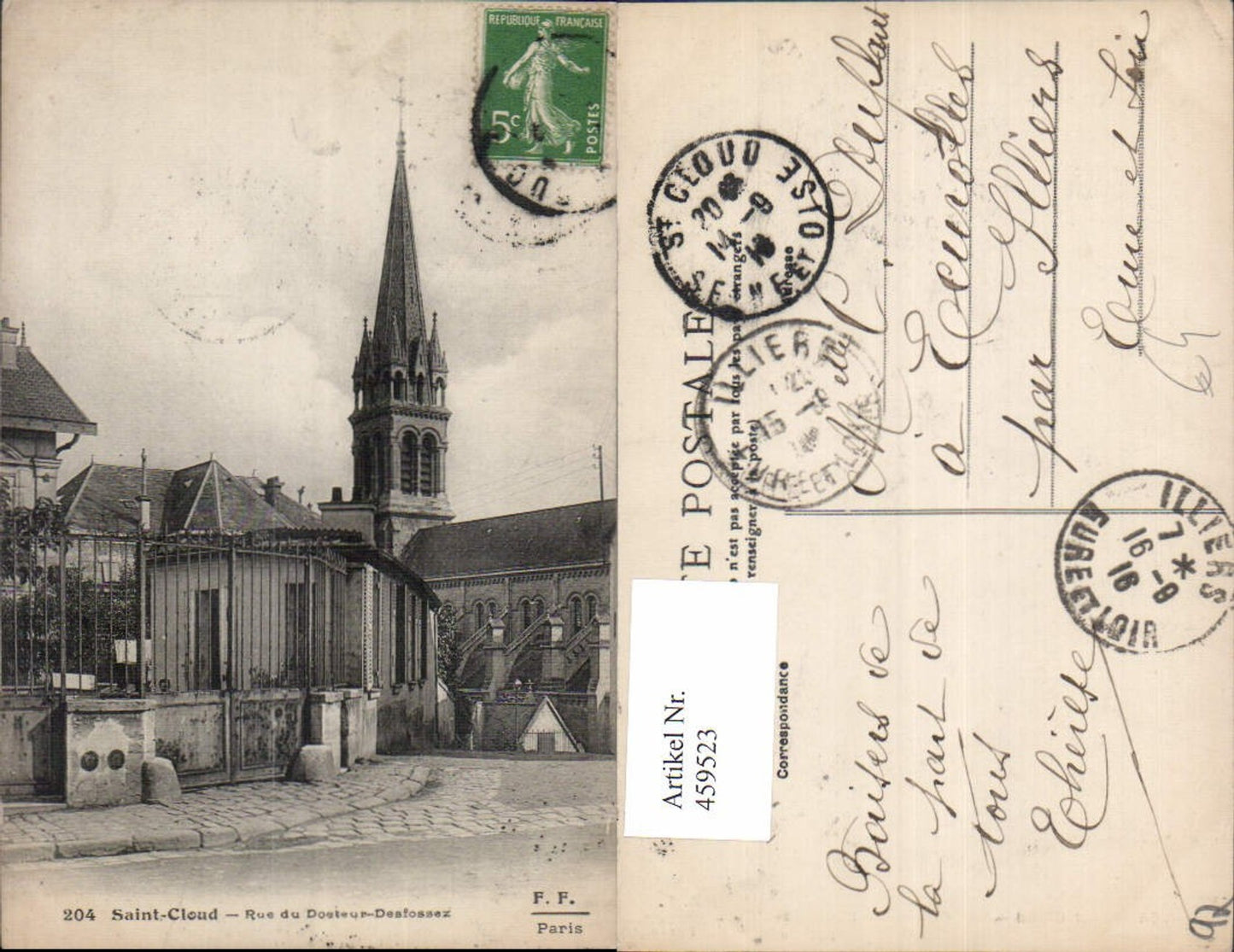 459523,Ile-de-France Hauts-de-Seine Saint-Cloud Rue de Docteur Desfossez Kirche