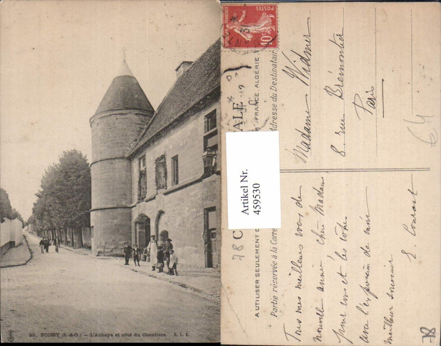 459530,Ile-de-France Yvelines Poissy L Abbaye et cote du Cimetiere Straßenansicht