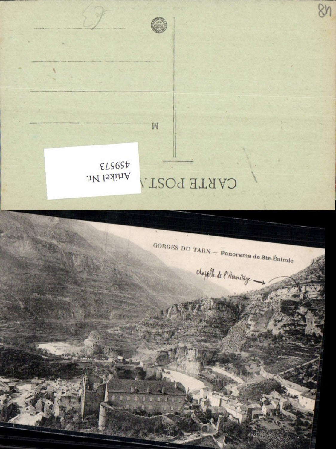 459573,Languedoc-Roussillon Lozere Gorges du Tarn Panorama de Ste-Enimie