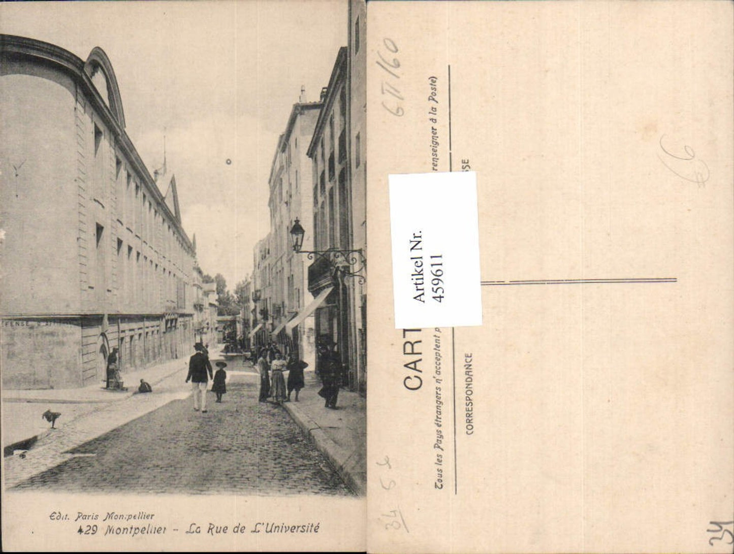 459611,Languedoc-Roussillon Herault Montpellier La Rue de l Universite