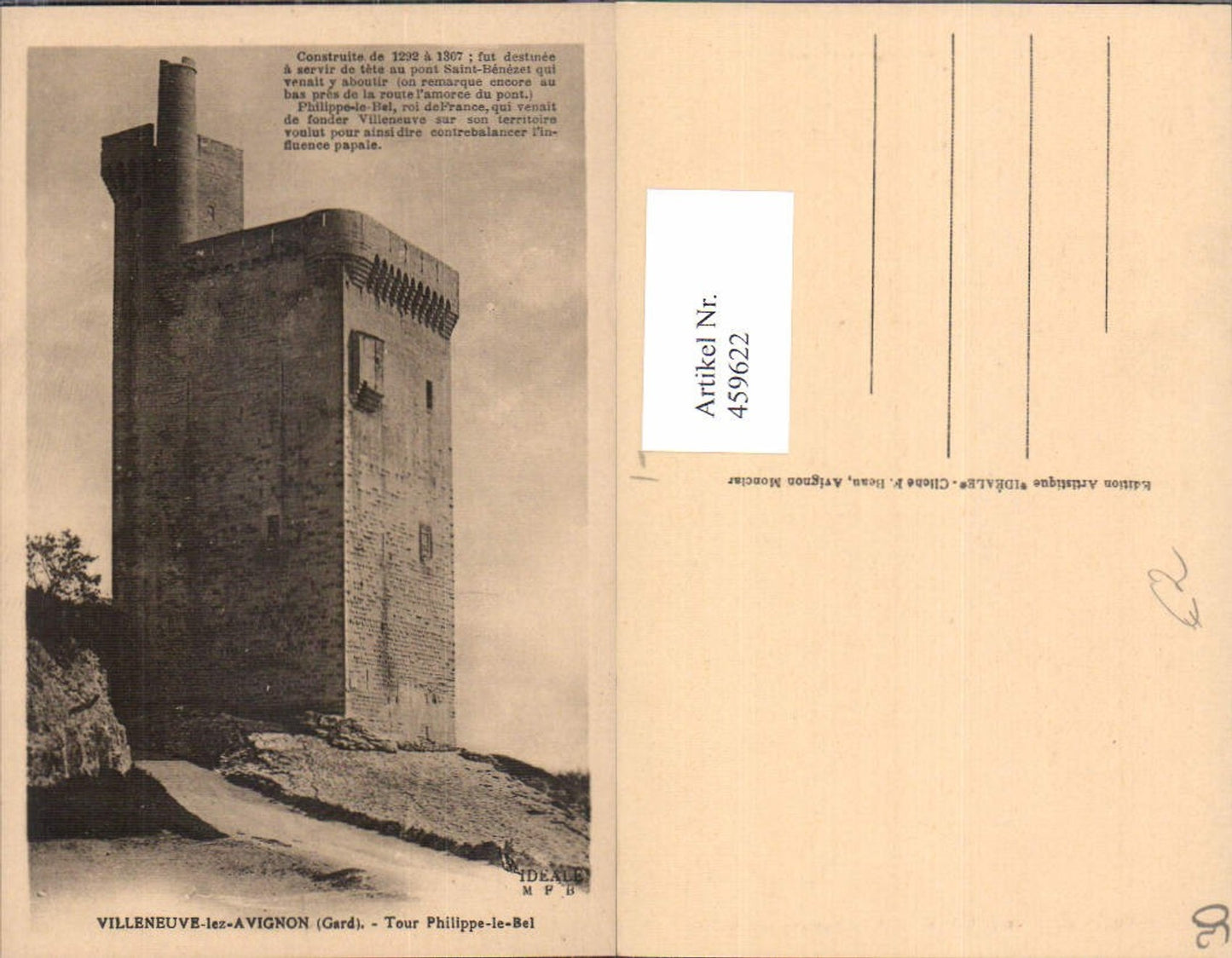 459622,Languedoc-Roussillon Gard Villeneuve-les-Avignon Tour Philippe-le-Bel Turm