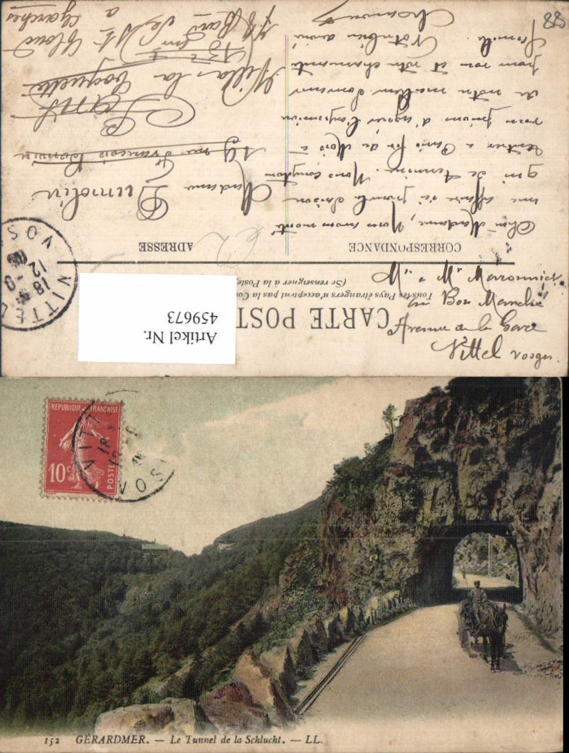 459673,Lothringen Vosges Gerardmer Le Tunnel de la Schlucht Kutsche