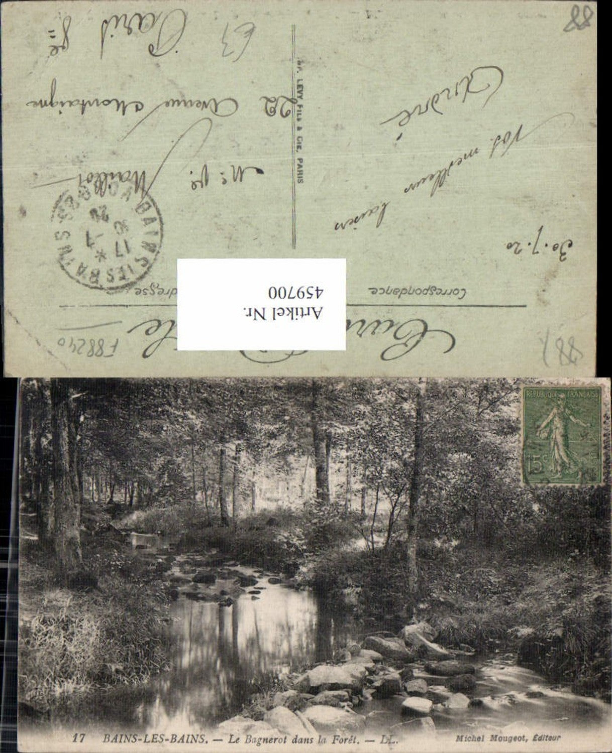 459700,Lothringen Vosges Bains-les-Bains Le Bagnerot dans la Foret Fluss
