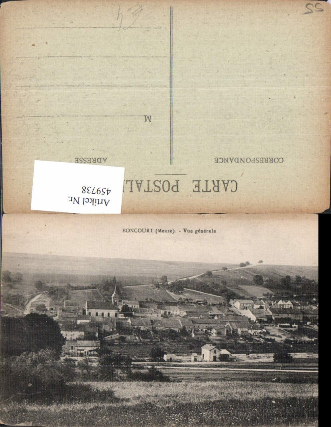 459738,Lothringen Meuse Boncourt Vue generale