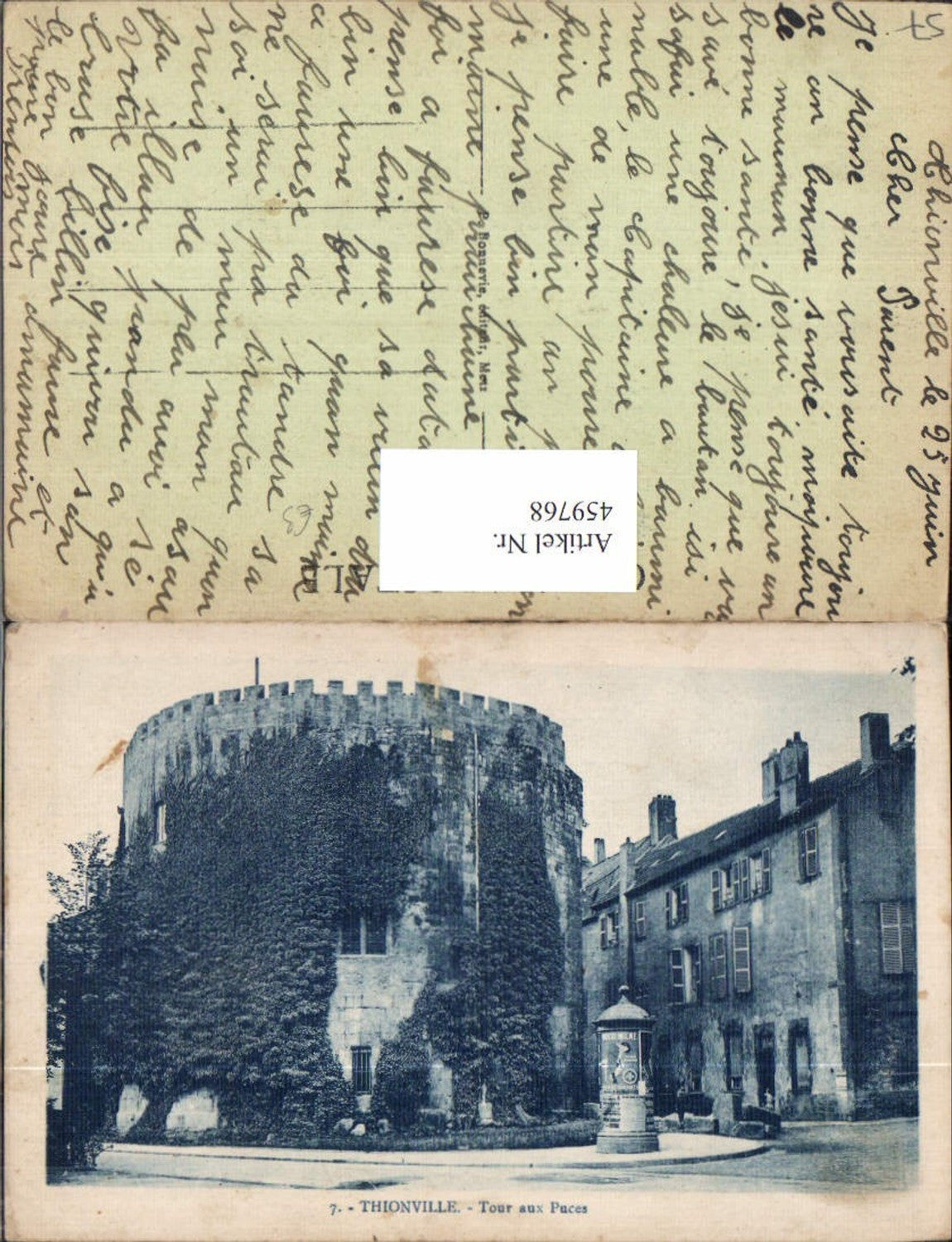 459768,Lothringen Moselle Thionville Tour aux Puces Turm