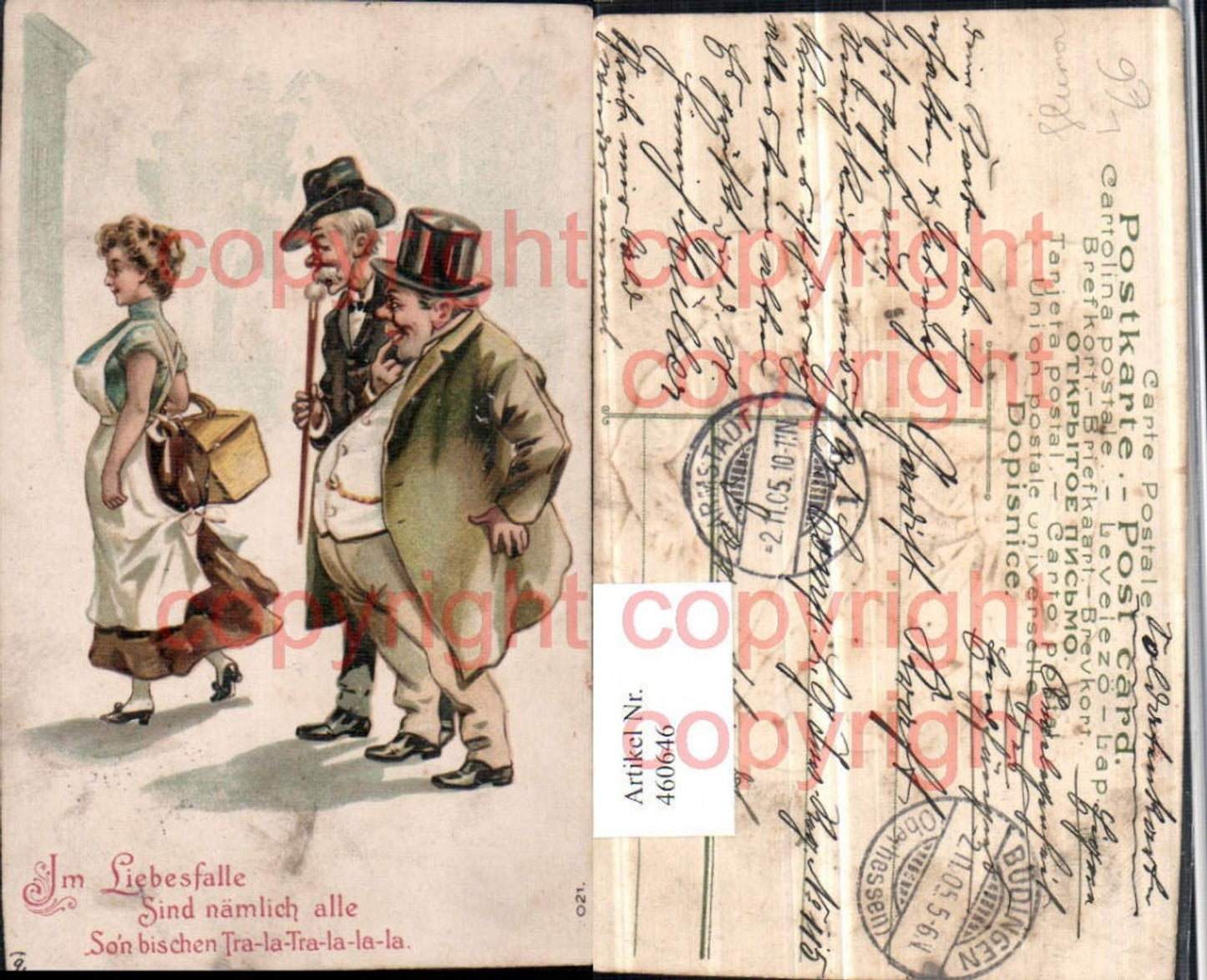 460646,Präge Künstler Litho Frau Männer Spruch Humor