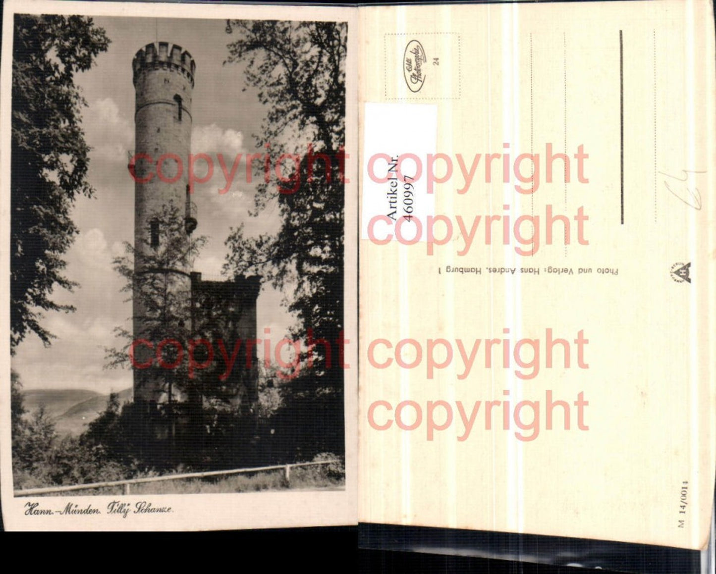 460997,Hannoversch Münden Tilly Schanze Turm