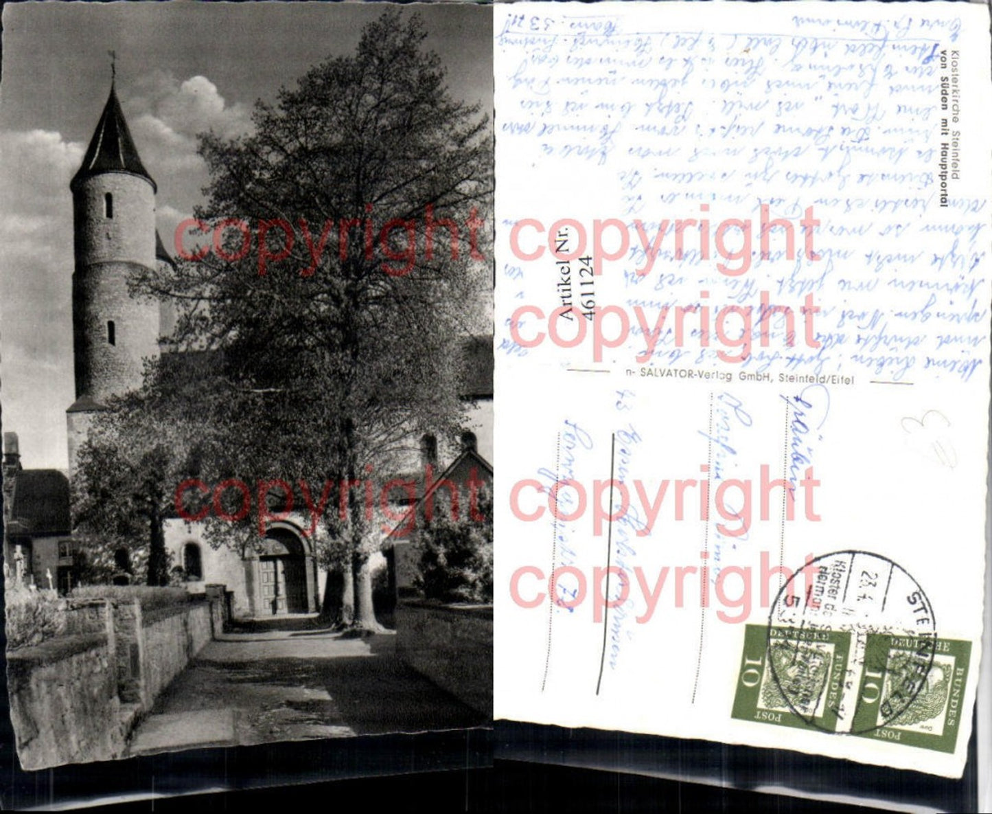 461124,Klosterkirche Steinfeld Hauptportal Türme