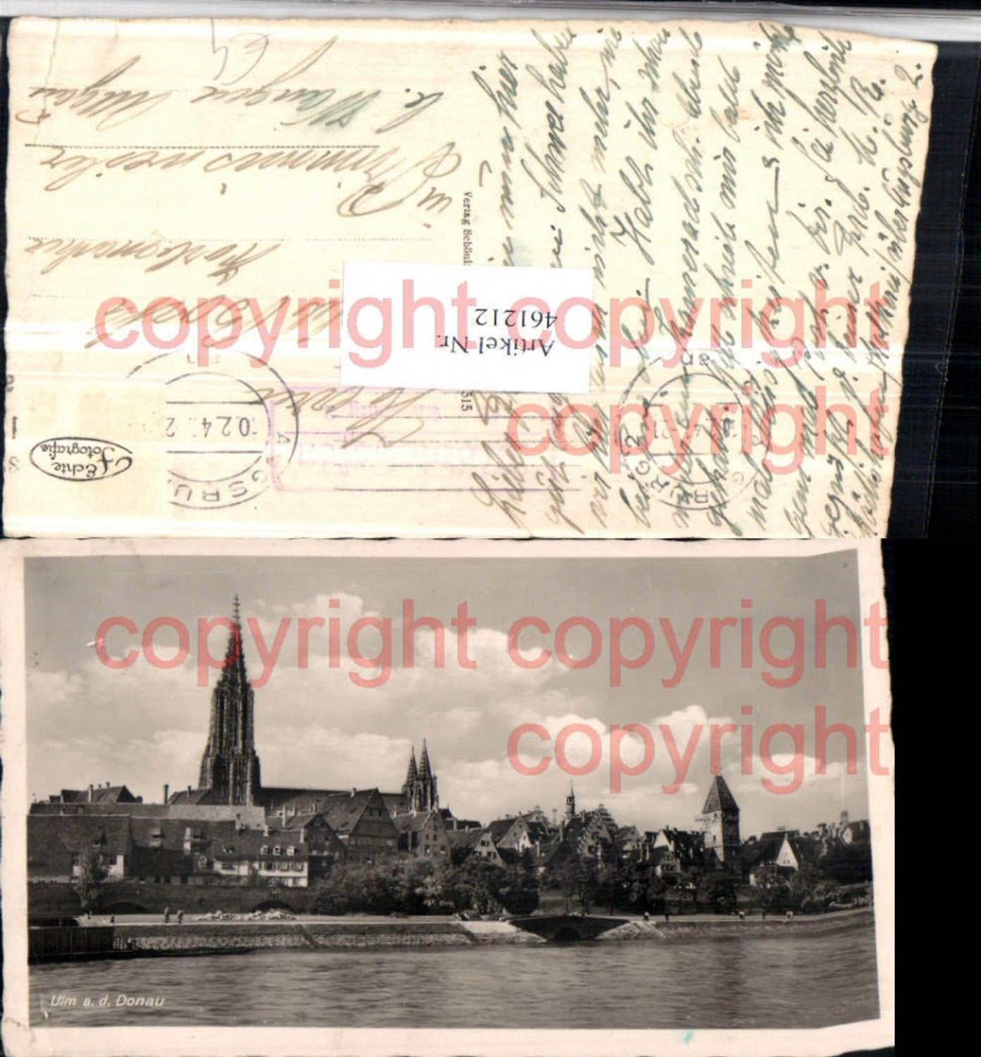461212,Ulm an d. Donau Teilansicht Dom Kirche