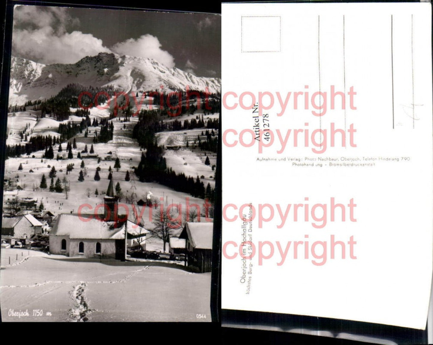 461278,Oberjoch im Allgäu b. Bad Hindelang Kirche Bergkulisse Winterbild