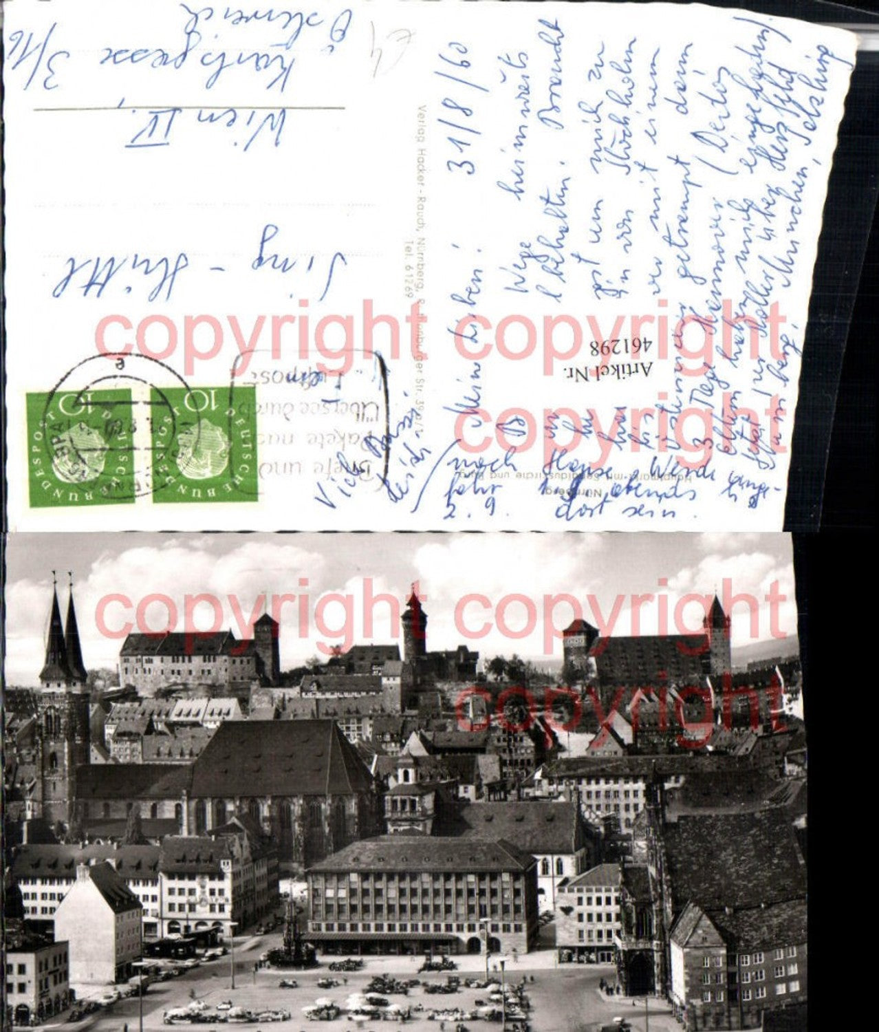 461298,Nürnberg Hauptmarkt m. Sebalduskirche u. Burg