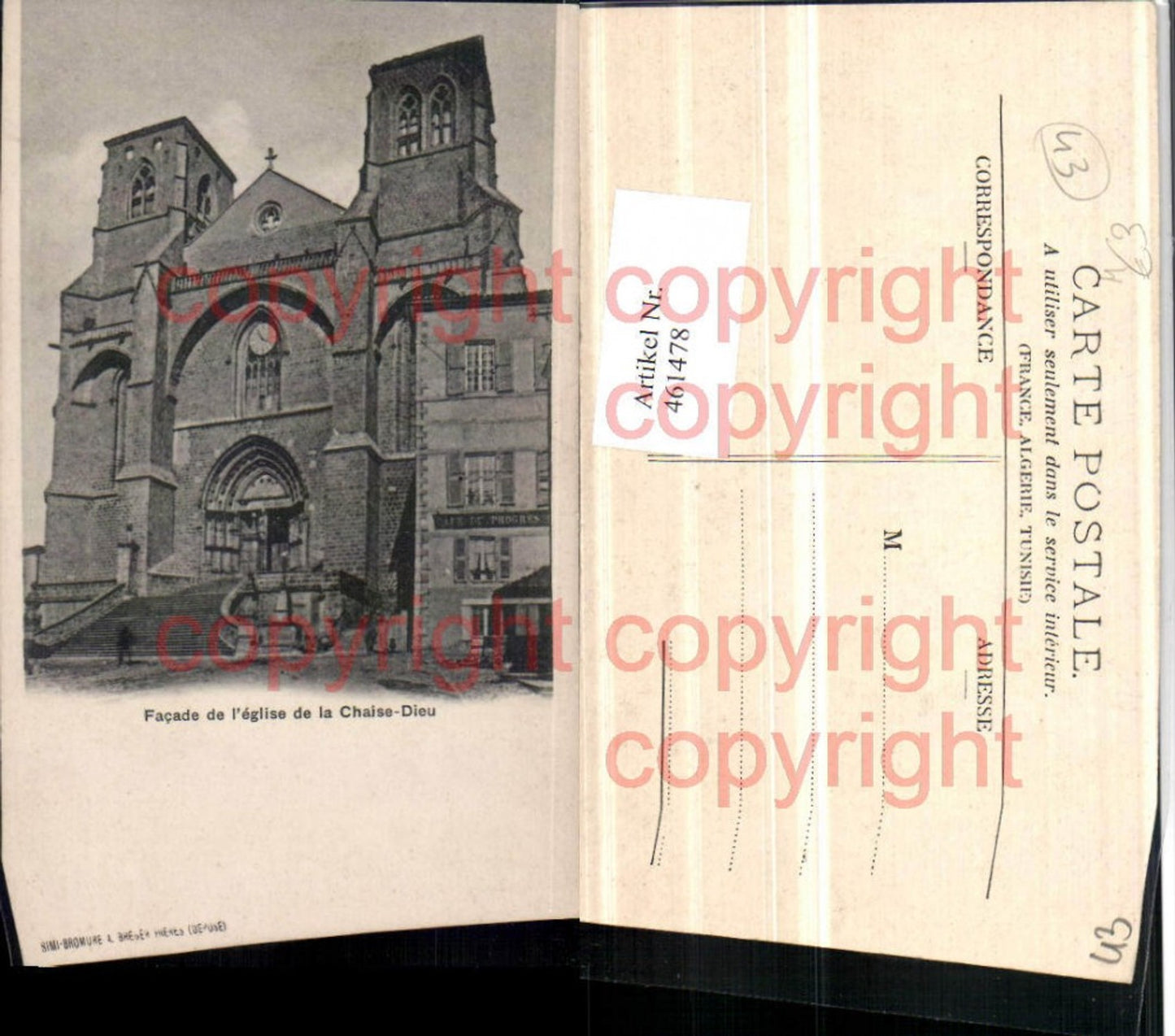 461478,Auvergne Haute-Loire Chaise-Dieu Eglise Kirche