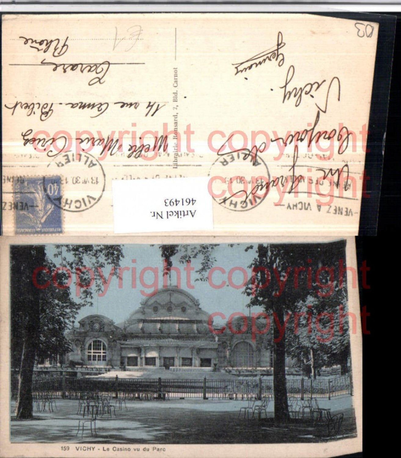 461493,Auvergne Allier Vichy Le Casino vu du Parc