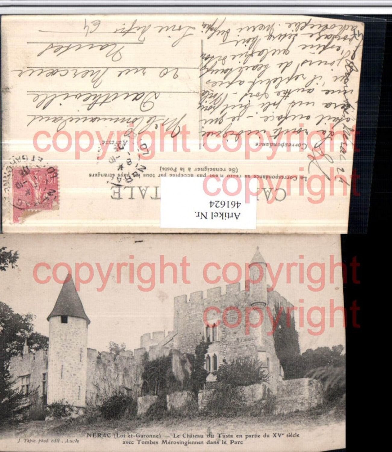461624,Aquitanien Lot-et-Garonne Nerac Chateau du Tasta Schloss Turm